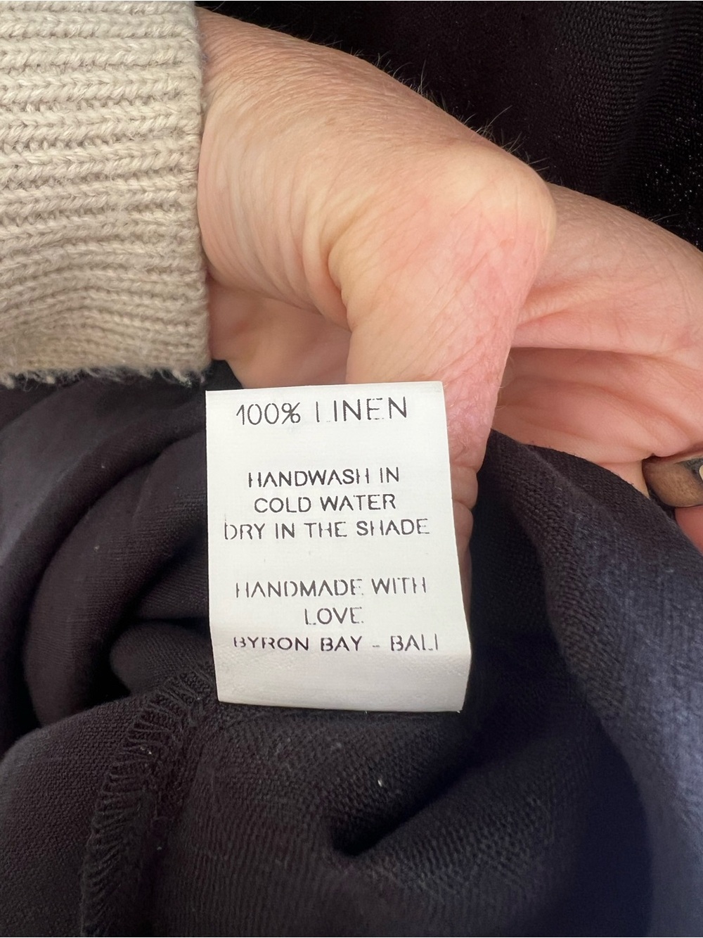 Amalfi Black Linen Bias-Cut Slip Dress - Like New - Picture 11 of 12